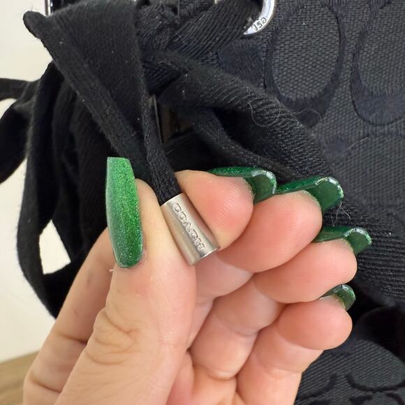 Coach Womens Black Logo To the Knee Tristee Rain Boot Size 7 - Picture 11 of 16